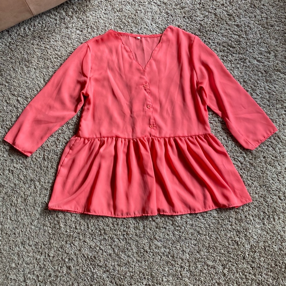 Womens Zulily Scalloped Top